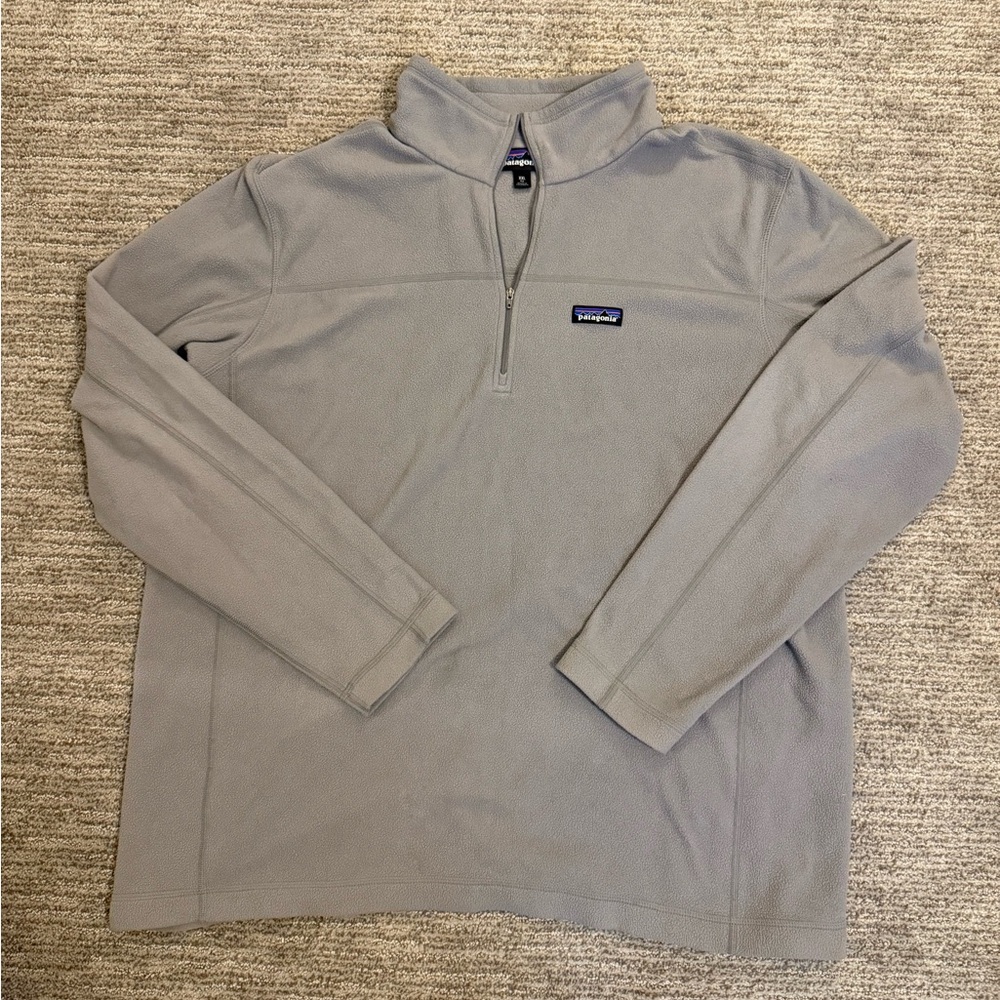 Men’s Patagonia Synchilla Zip Fleece Turtleneck Pullover Sweater Grey size xxl